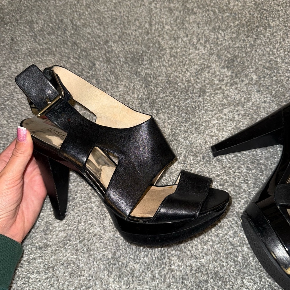 MICHAEL Michael Kors Black Strappy Heels